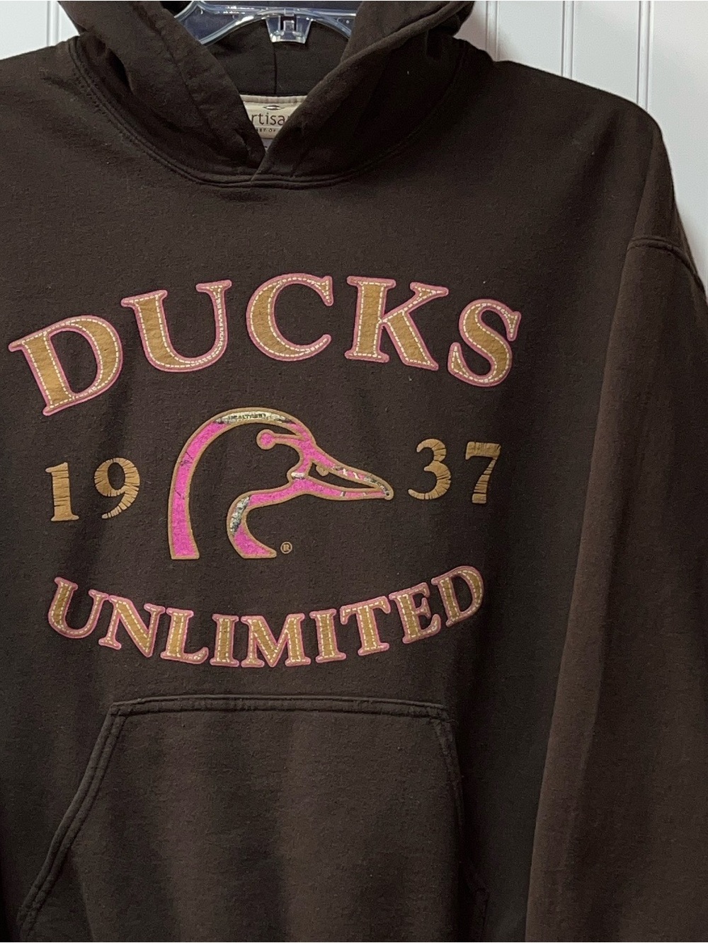Y2K Ducks Unlimited Hoodie Sweatshirt L Vintage